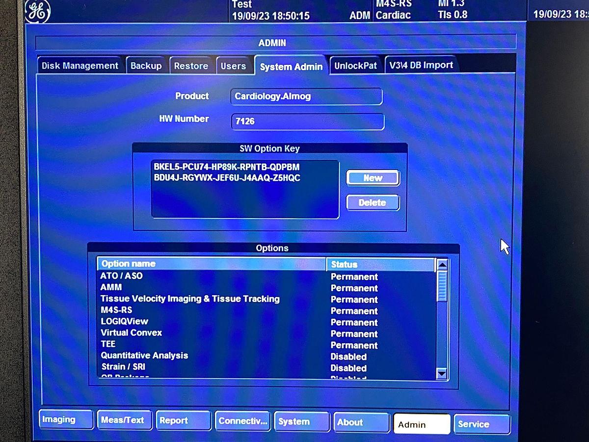 Used GE VIVID S6 YOM: 2013 Includes: M4S Cardiac Probe