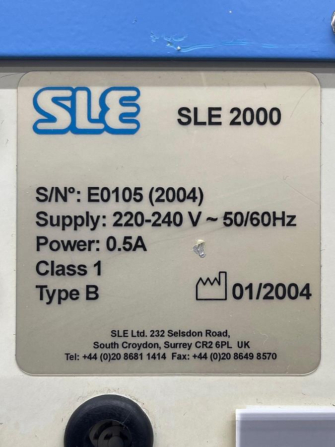 Used SLE 2000 Infant Ventilator, YOM: 2004 