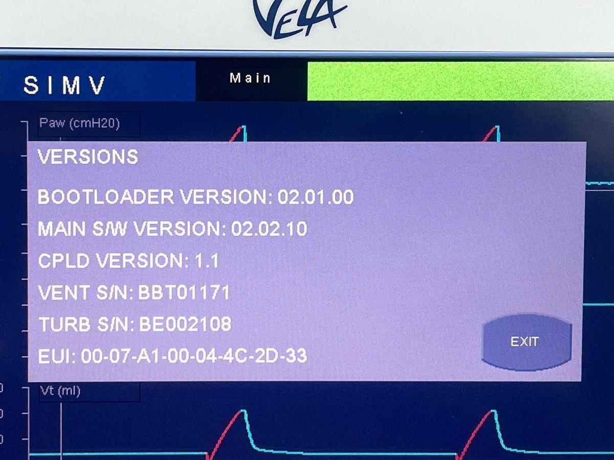 Used VELA T Bird Ventilator