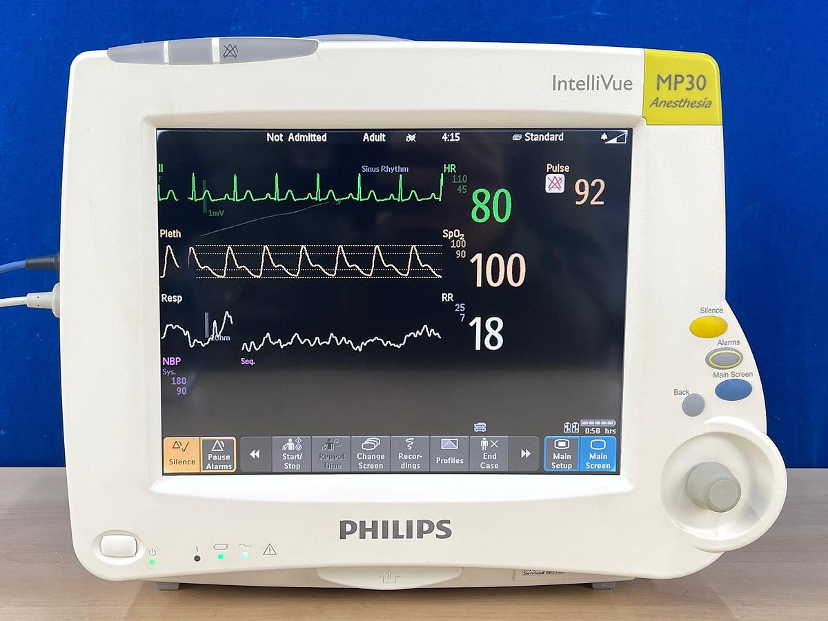 Used Philips IntelliVue MP30 patient monitor, YOM: 2013