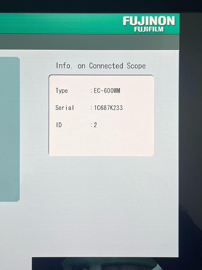 Used FUJINON Scope Model: EC-600WM Colonoscope