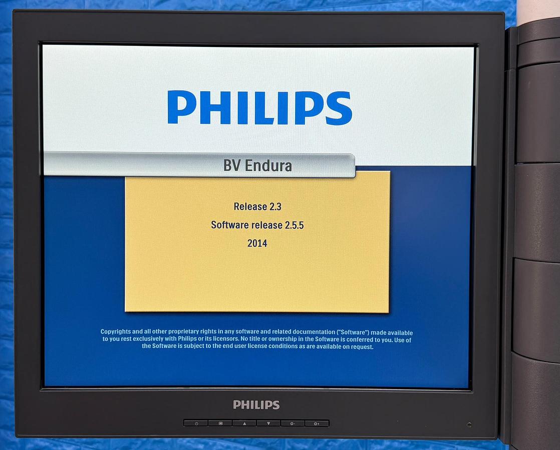 Used Philips BV Endura Software 2.5.5 YOM: 2016 SN: 001156 SN: 001492 Options: Vascular C02 Vascular Abdominal Vascular Cerebral Vascular Peripheral Abdominal Thorax Lumbar Spine Head / Spine Orthopaedics