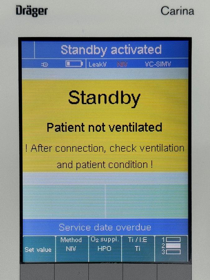 Used Dräger Carina Ventilator  Hours: 52 YOM: 2018 