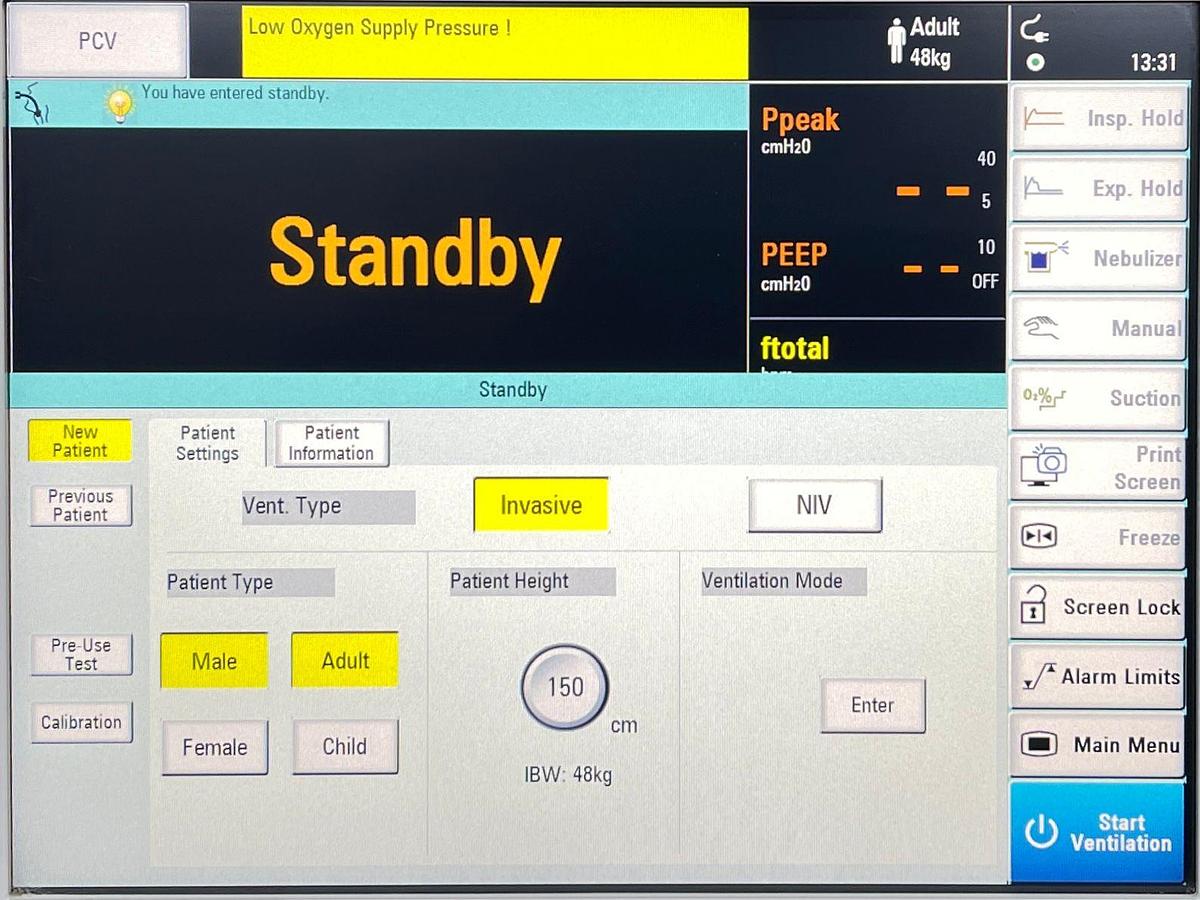 Used Aeonmed Ventilator VG 70 HR: 57 Minutes YOM: 2020   HR: 32 Minutes  YOM: 2020 