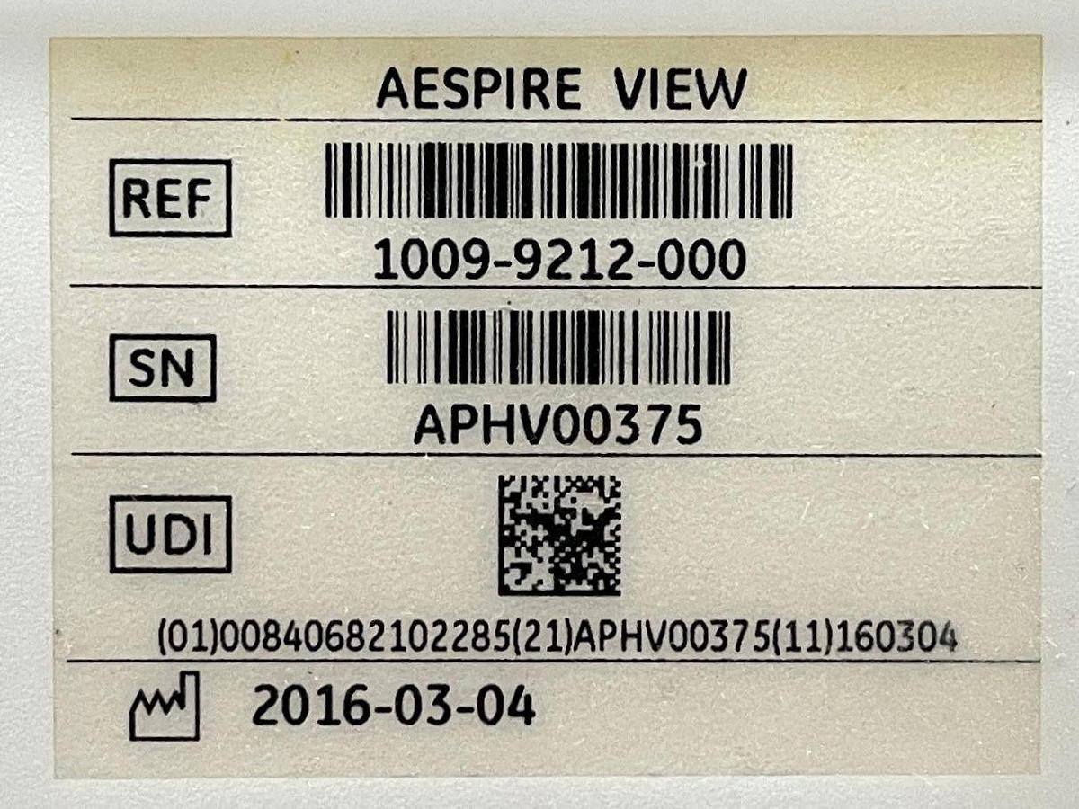 Used GE Aespire View Anesthesia YOM