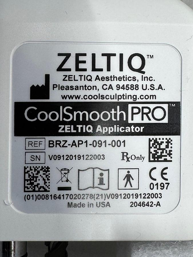 Used Zeltiq Coolsculpting Cryolipolysis Systems YOM: 2015