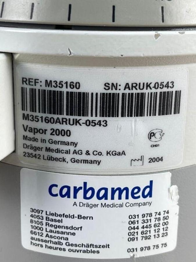 Used 2004 - DRAGER Vapor 2000 Isoflurane