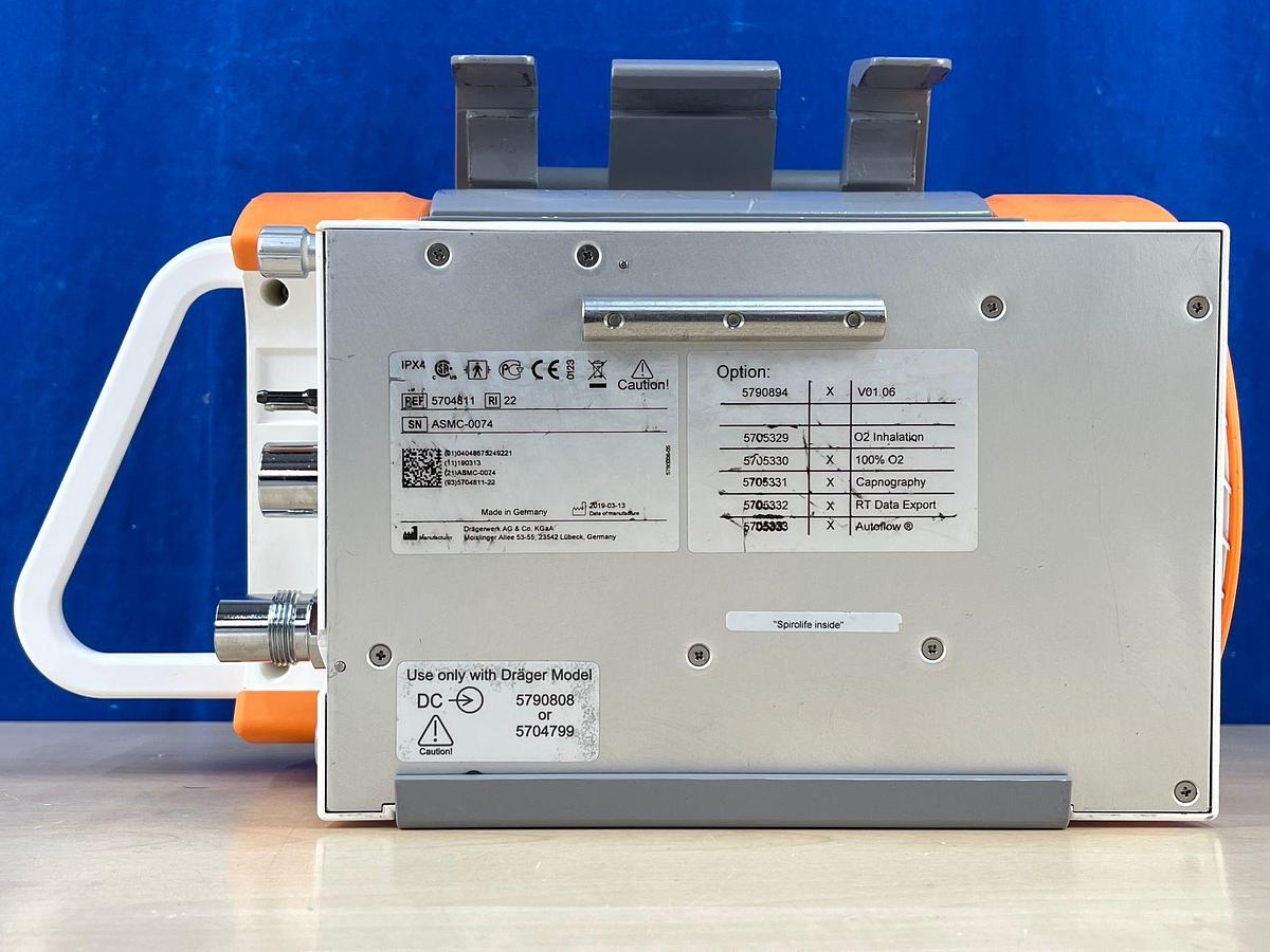 Used Dräger Oxylog 3000 Plus YOM: 2019 Brand New Battery