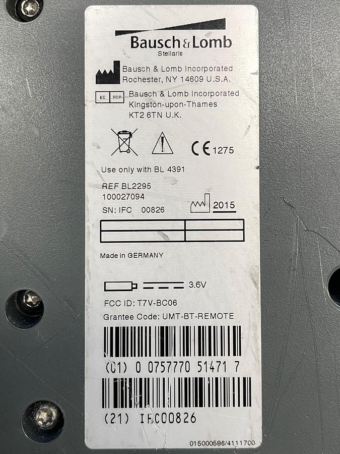 Used Bausch & Lomb Phacoemulsifier Stellaris PC Laser machine YOM: 2013 With Footswitch and 2 Hand pieces