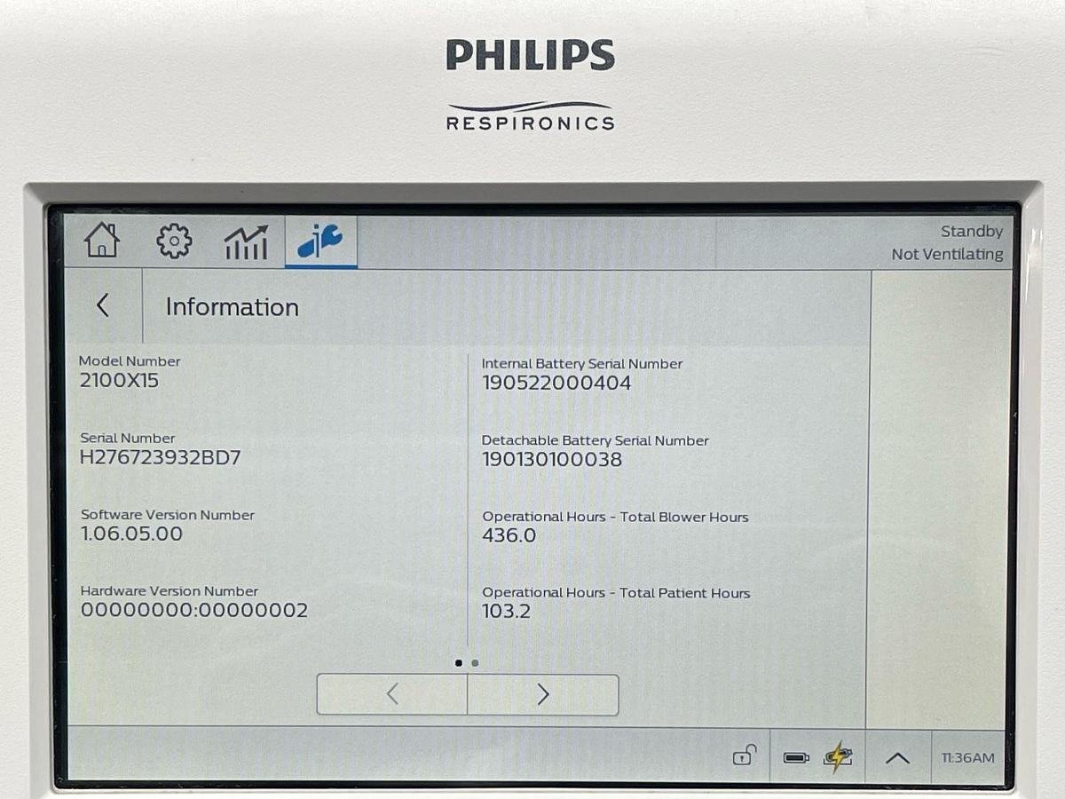 Used Philips Trilogy EVO Ventilator -5 pieces