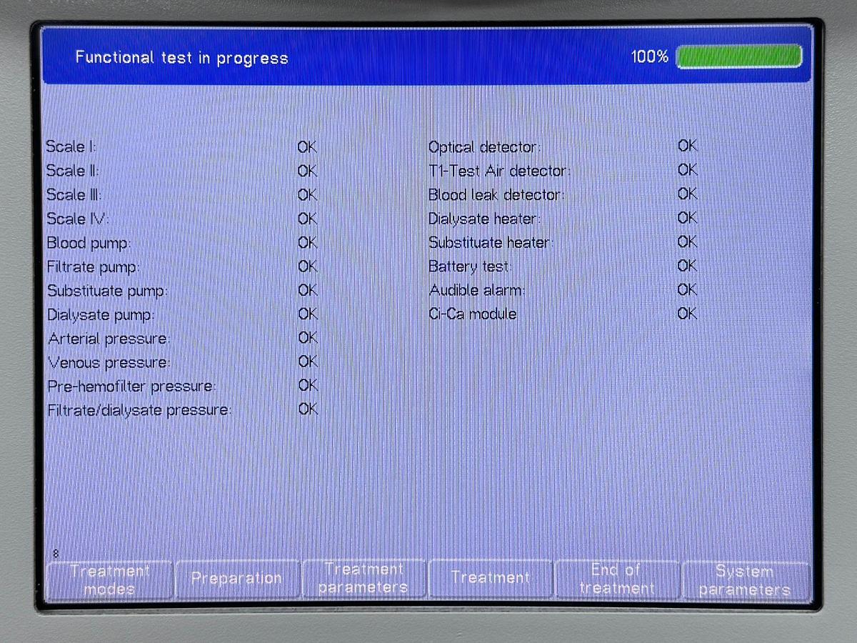 Used Fresenius MultiFiltrate HOURS: 12815:47 YOM: 2019 / HOURS: 13391:37 YOM:2019 