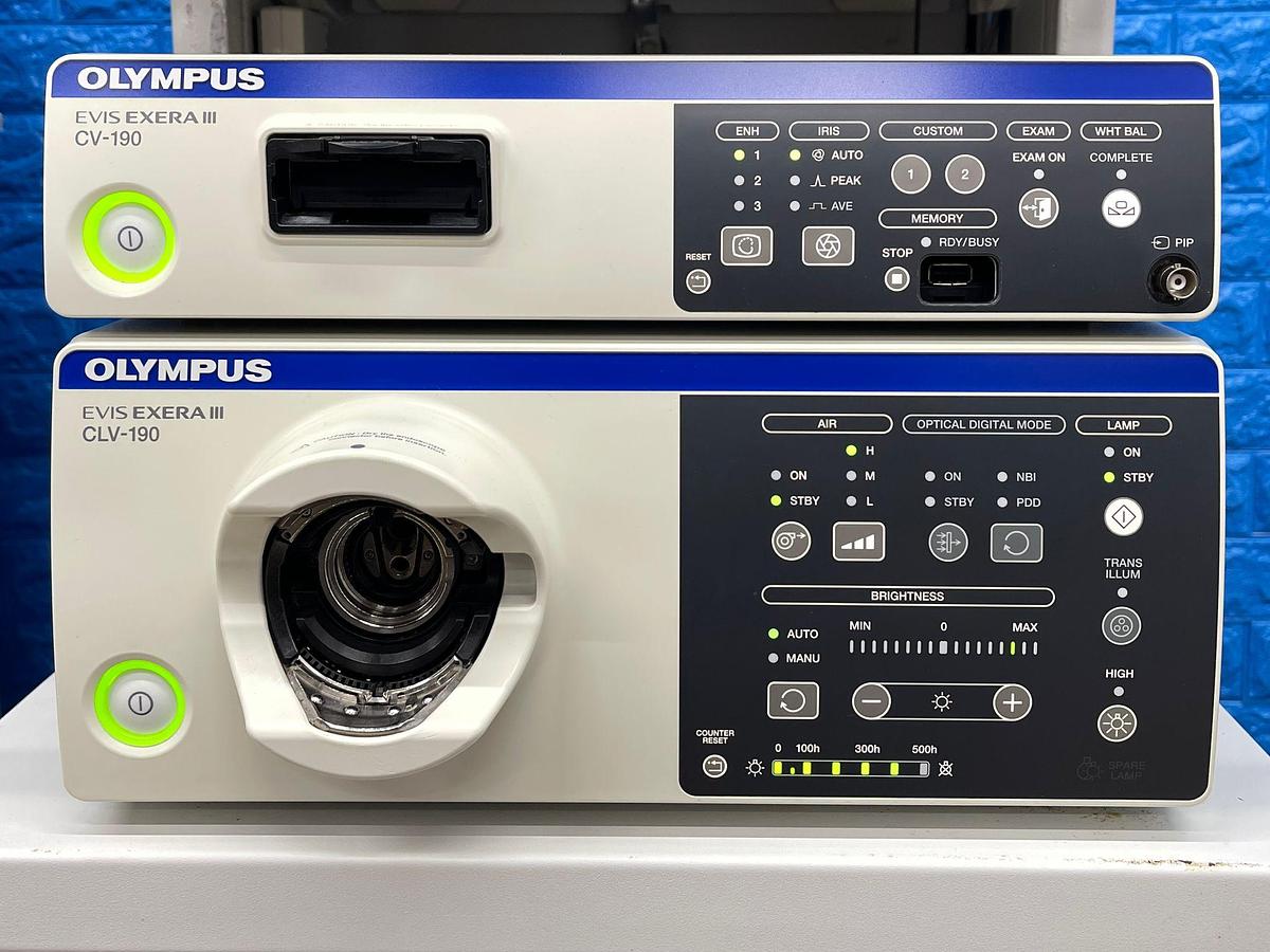 Used Olympus CV-190 with CLV-190 Endoscopy Tower 