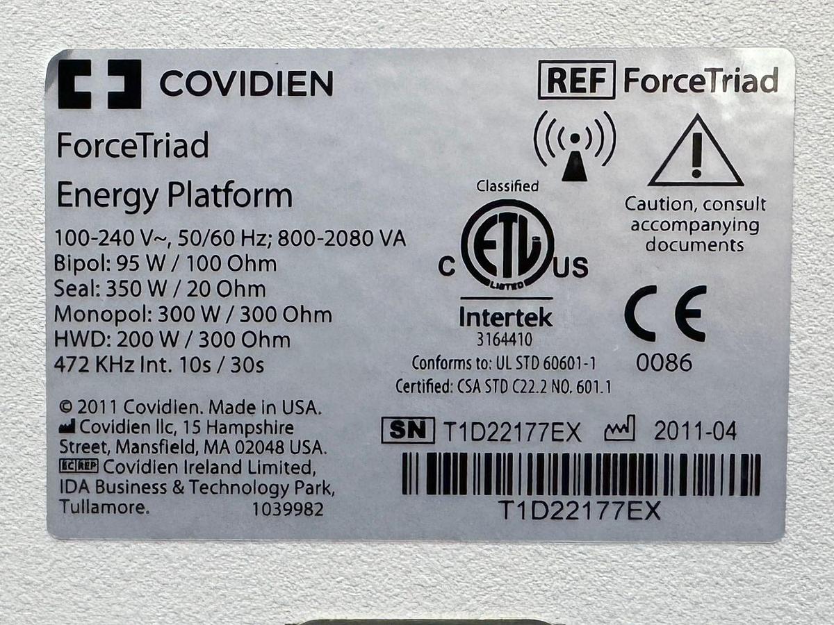 Used Covidien Force Triad  SW: 4.00.03 YOM: 2011 