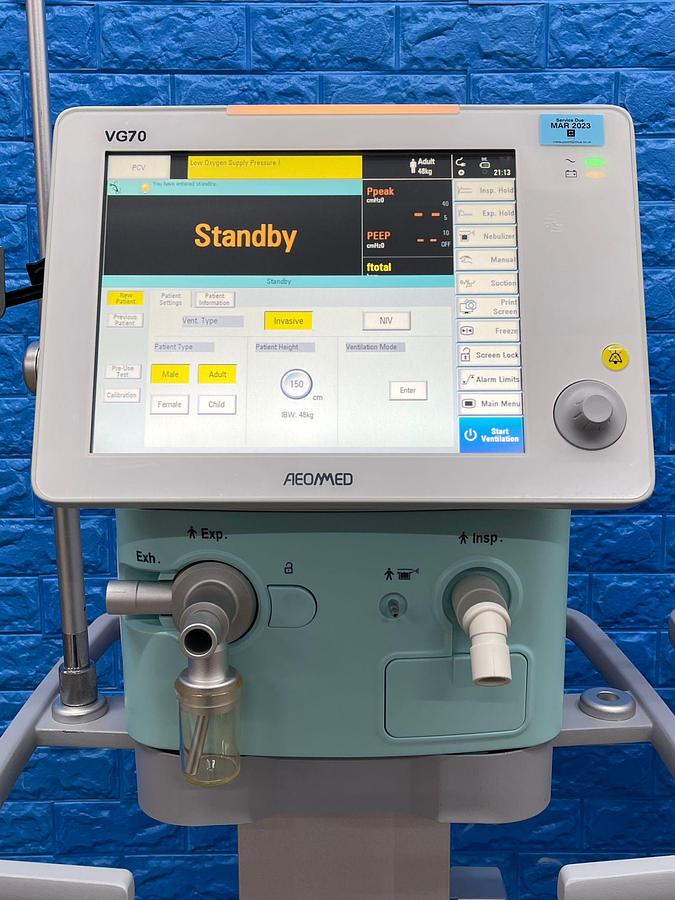 Used Aeonmed Ventilator VG 70 HR: 57 Minutes YOM: 2020   HR: 32 Minutes  YOM: 2020 