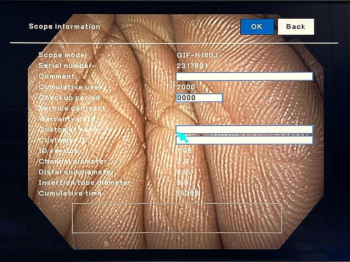 Used Olympus Scope Model: GIF-H180J