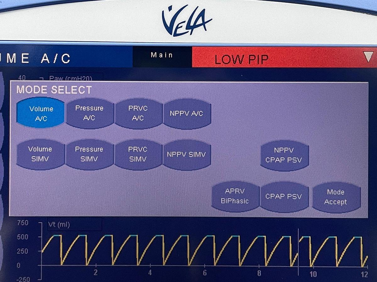 Used VELA T Bird Ventilator