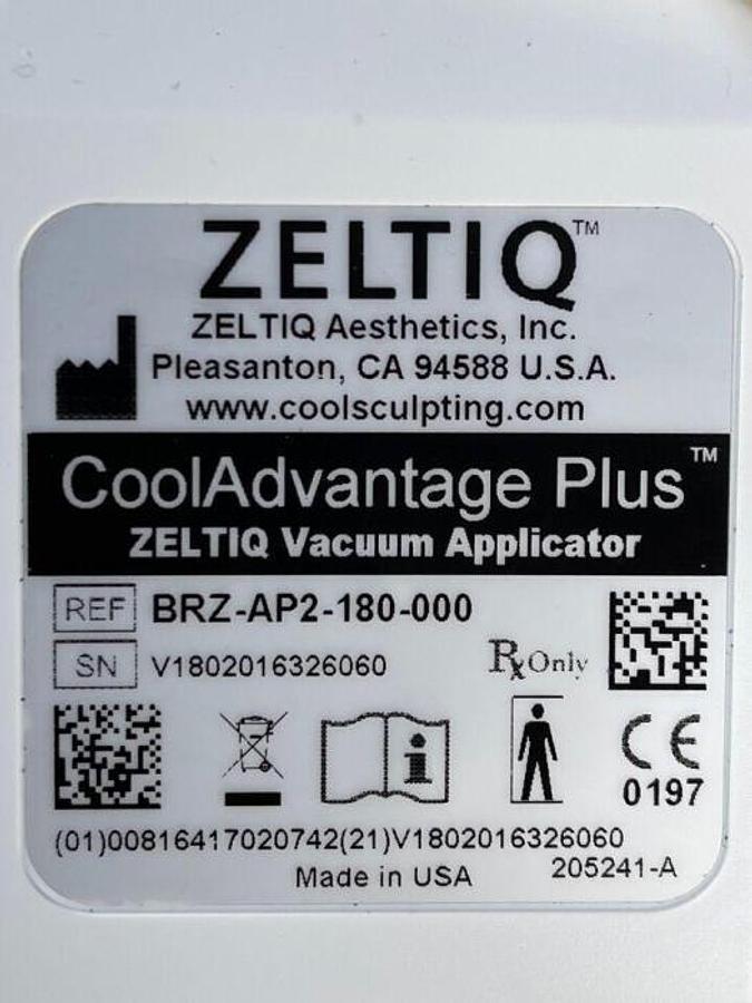Used - ZELTIQ CoolAdvantage Plus BRZ-AP2-180-000