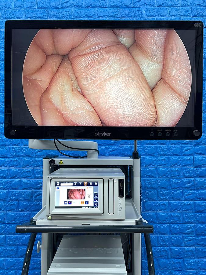 Used Stryker 1588 Laparoscopy Tower - Stryker 1588 Laparoscopy Tower  - Stryker Led Monitor 32 inch 4K YOM: 2016 - Pneumo Care - Synk Wireless Transmitter  - 1588 HD Camera Head  - SDC3 HD Information Management YOM: 2013 - 1588 HD Image Processor YOM: 2016 - LIO LED Light Source YOM: 2016 - SDP 1000 Digital Colour Printer