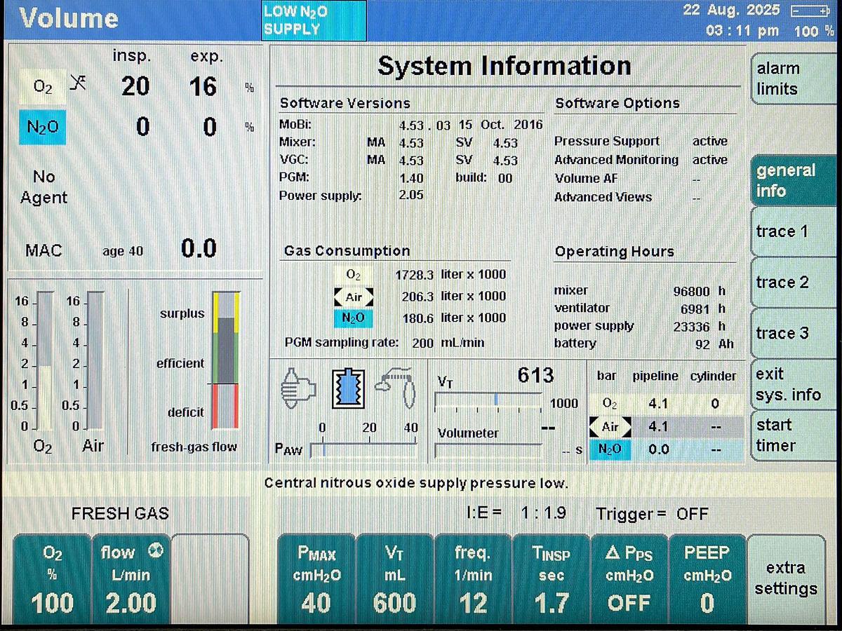 Used Dräger Primus Anaesthesia  YOM: 2009 