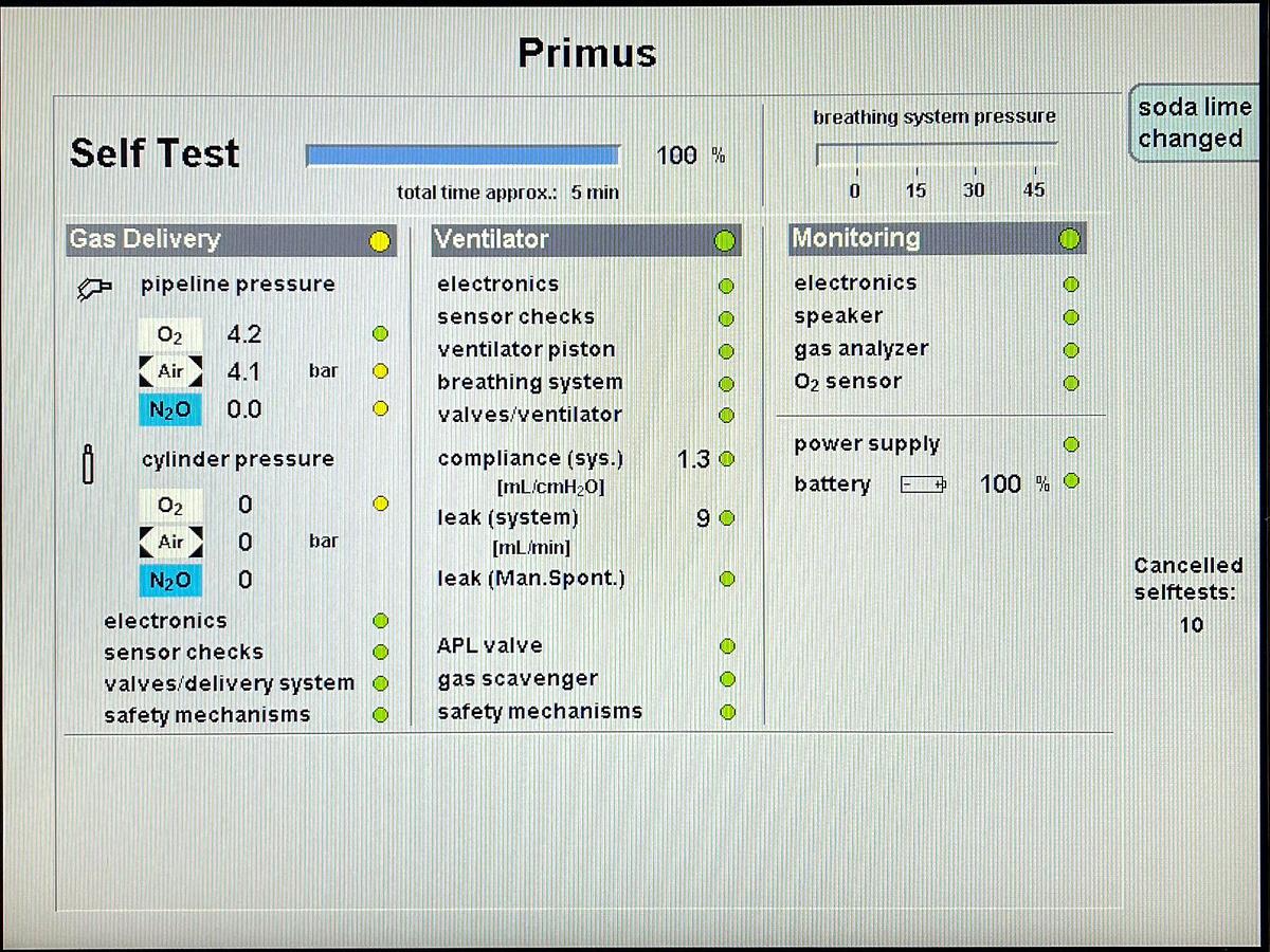 Used Dräger Primus Anaesthesia  YOM: 2009 