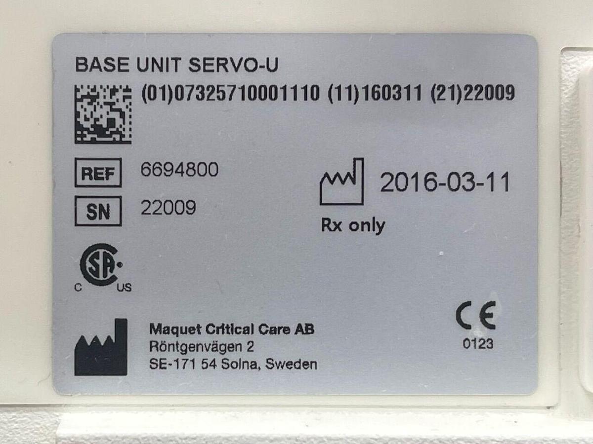 Used MAQUET Servo U Ventilator YOM