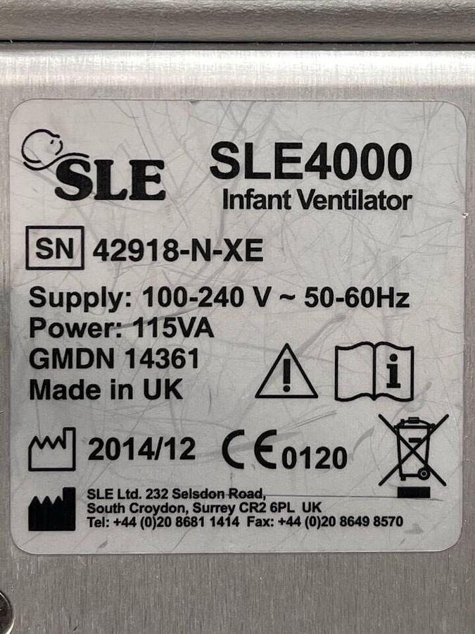 Used SLE 4000 Ventilator