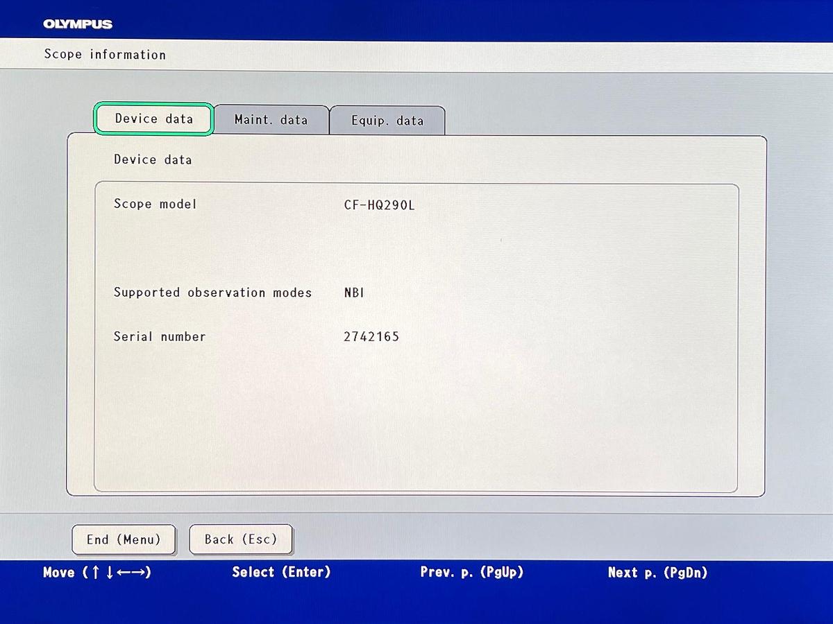 Used Olympus CF-HQ290L Colonoscope