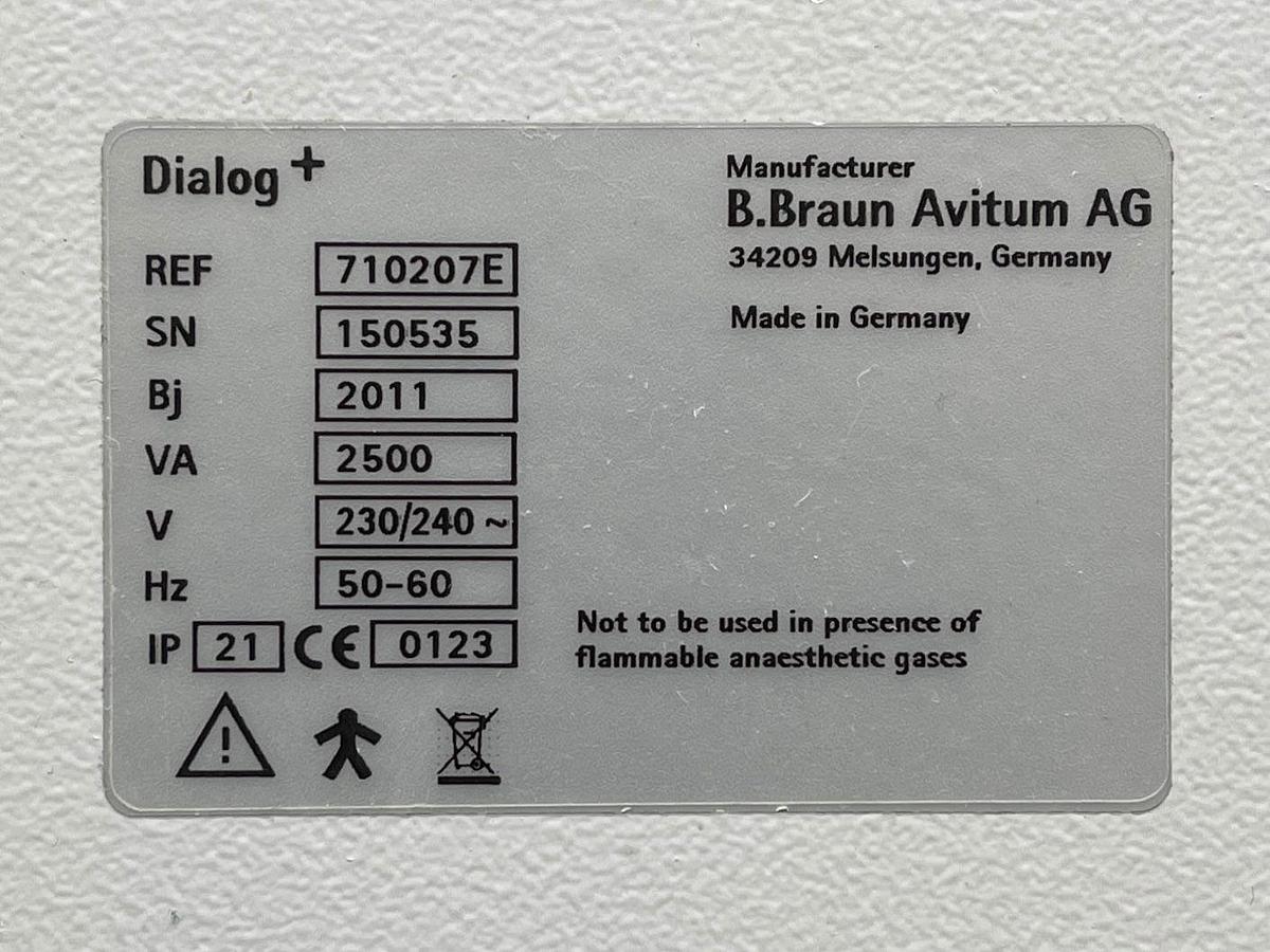 Used B BRAUN Dialog + Adimea, YOM: 2011 -8 pieces