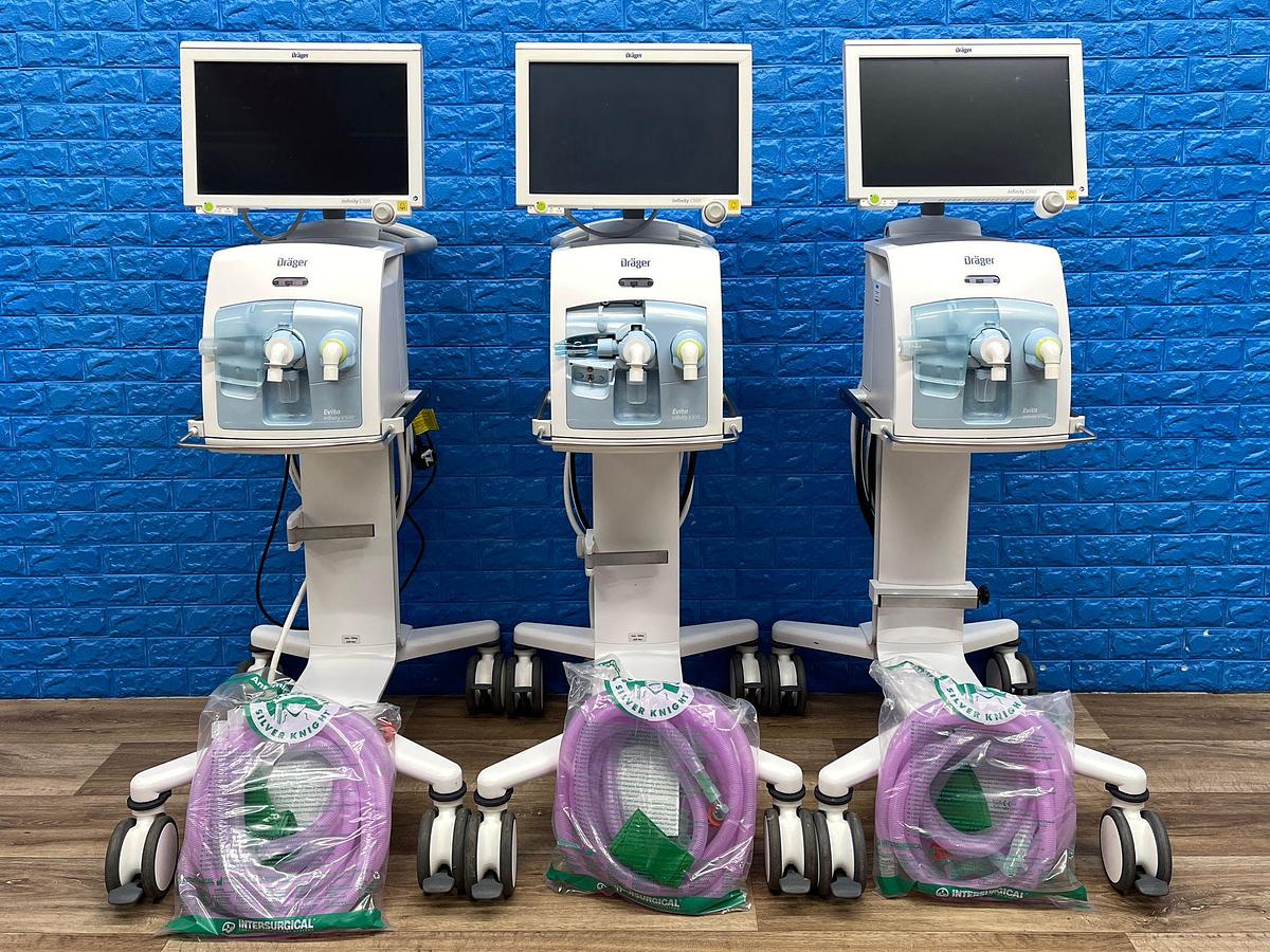 Used Dräger Evita V500 Ventilator SW: S02.51.01 Hours: 33367 YOM: 2013 SN: ASEE-0086