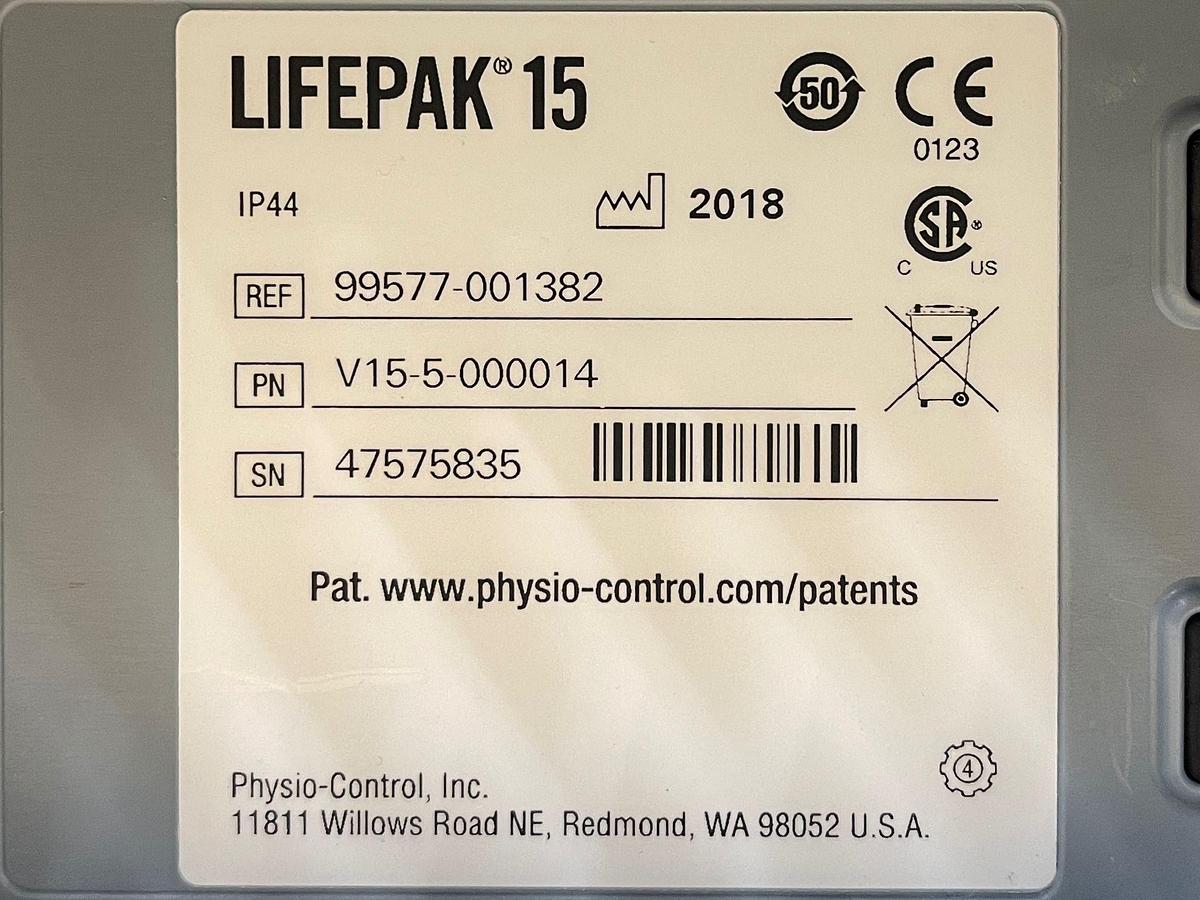 Used Physio Control Lifepak 15 Monitor YOM: 2018