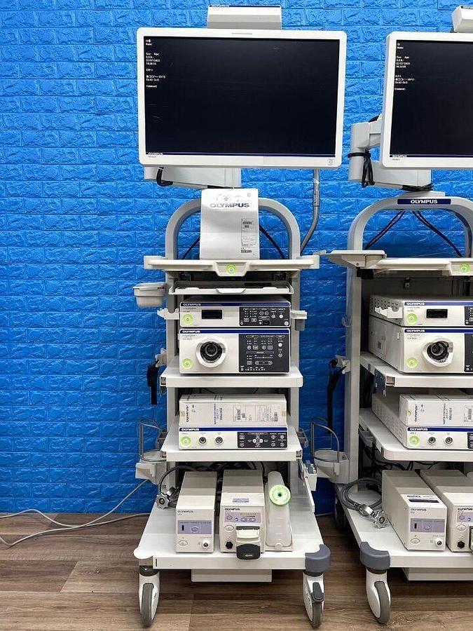Used OLYMPUS CV-290 CLV-290 Complete Towers with 290 HD Gastro and 290 HD Long colonoscope Endoscopy Processor