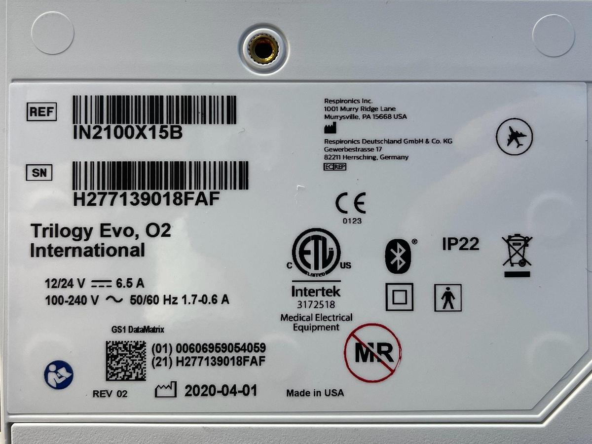 Used Philips Trilogy EVO Ventilator -5 pieces