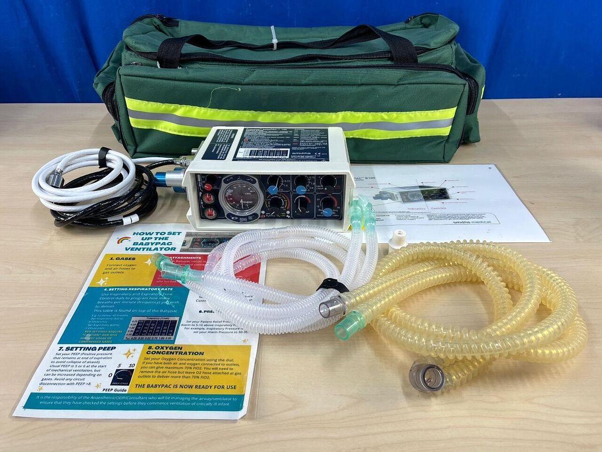 Used SMITHS Pneupac Baby Pac 100 Ventilator