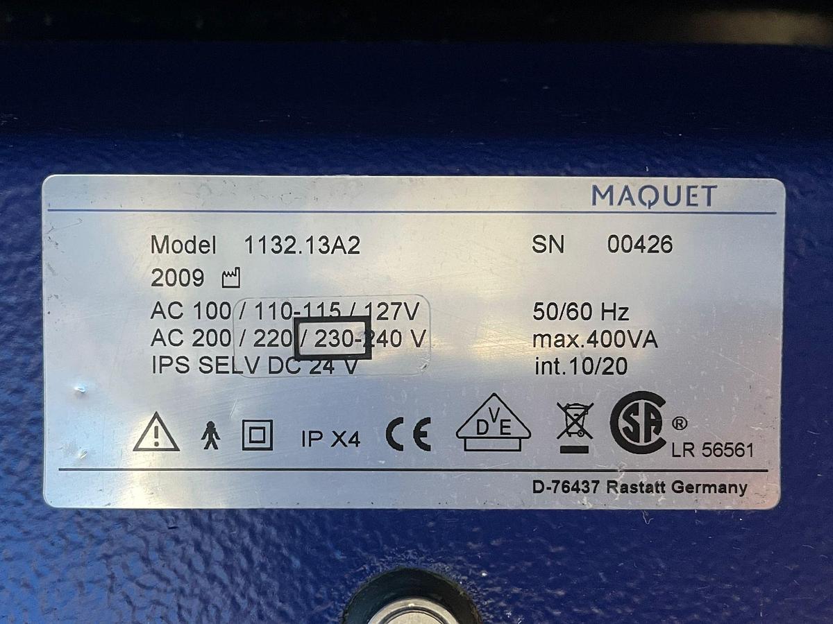 Used MAQUET Alphastar Plus, YOM: 2009