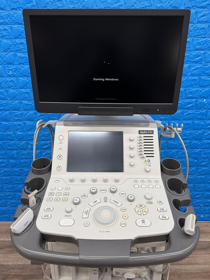 Used Toshiba Aplio 500 Ultrasound YOM: 2019 Probes  PLT-1005BT YOM: 2019 PLT-1204BT YOM: 2019 PLT-1202BT YOM: 2019