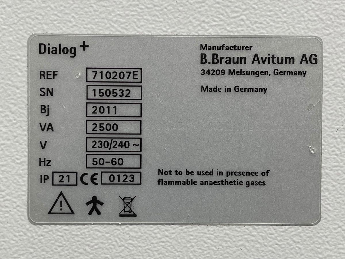 Used B BRAUN Dialog + Adimea, YOM: 2011 -8 pieces