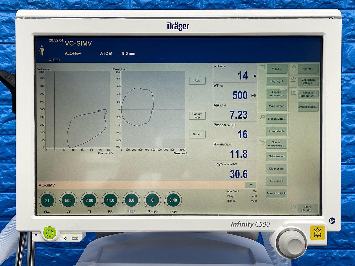 Used DRAEGER Evita Infinity V500 Ventilator YOM: 2017