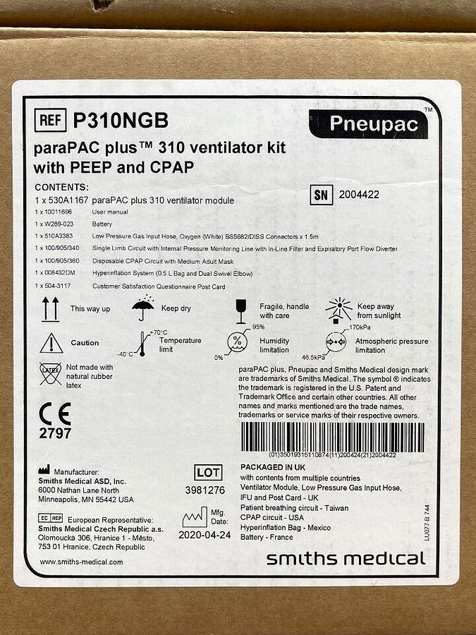 PNEUPAC ParaPac plus 310
