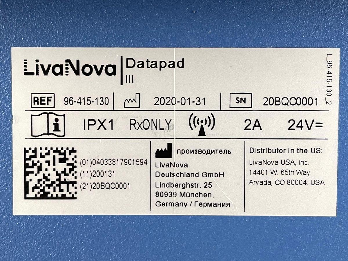 Used Liva Nova Datapad Monitor, Sorin Datapad Monitor