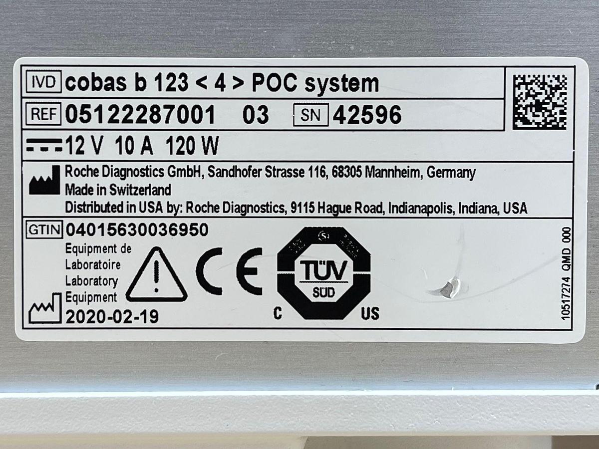 Used cobas b 123 ( 4 ) POC system YOM: 2020
