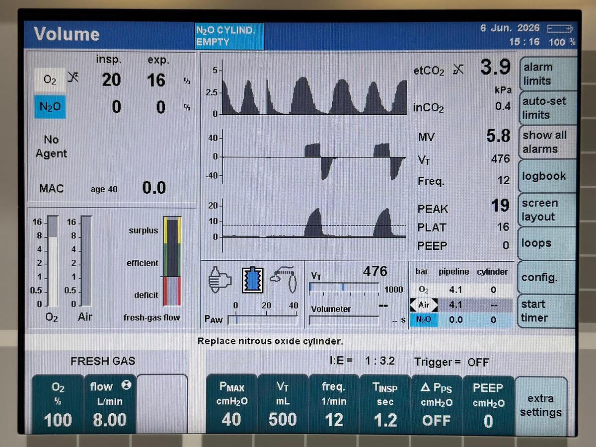 Used Dräger Primus Infinity REF: 8607500-38 YOM: 2014