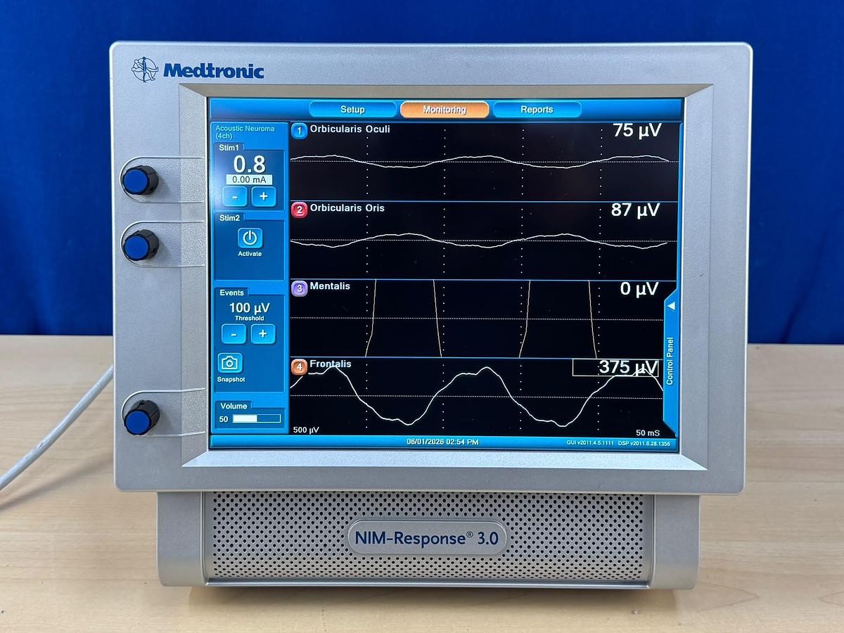 Used Medtronic NIM-Response 3.0 REF: 8253002 Include Medtronic NIM-Response 3.0 REF: 8253075 Medtronic Xomed NIM-2 REF: 82-20201 Nim Muting Detector REF: 68L1204 A
