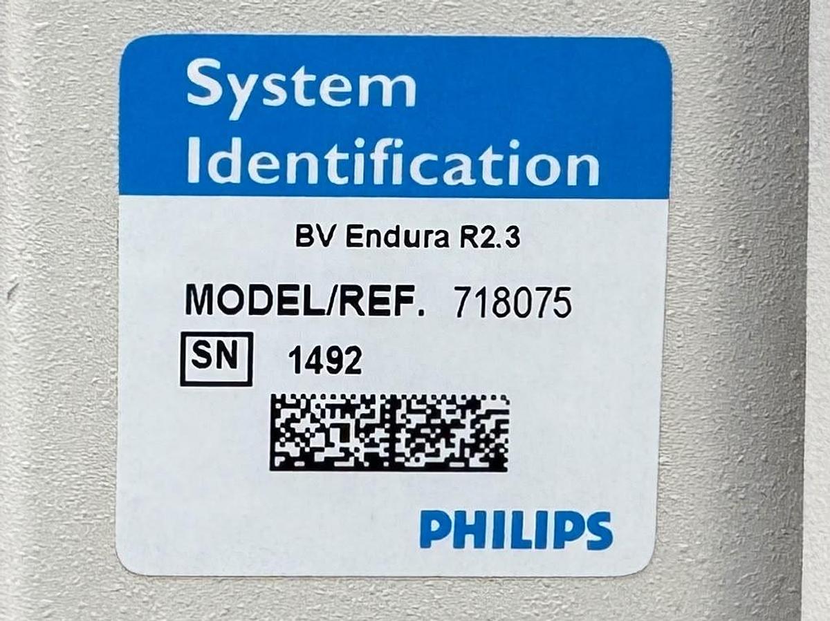 Used Philips BV Endura Software 2.5.5 YOM: 2016 SN: 001156 SN: 001492 Options: Vascular C02 Vascular Abdominal Vascular Cerebral Vascular Peripheral Abdominal Thorax Lumbar Spine Head / Spine Orthopaedics