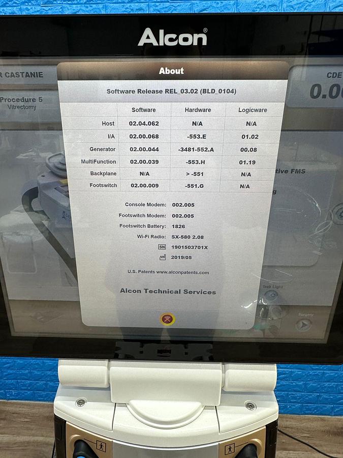 Used Alcon Centurion  YOM: 2019