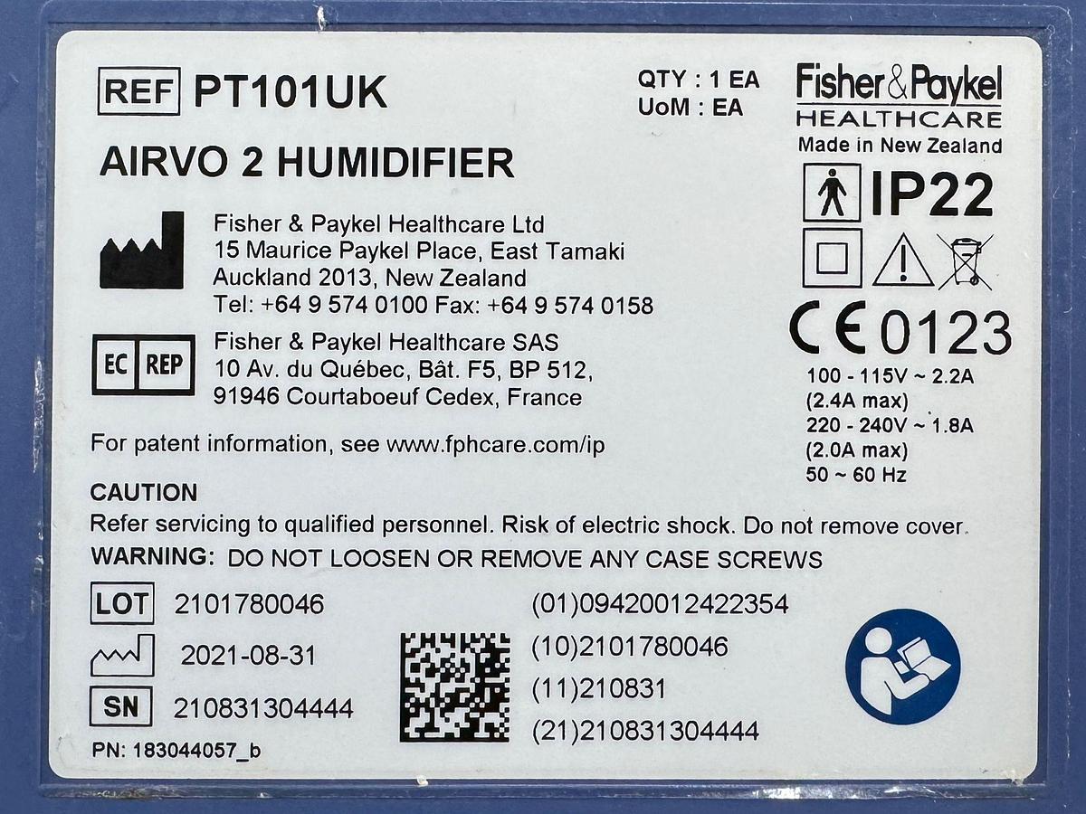 Used Fisher & Paykel Airvo 2  YOM: 2021 / 2021 