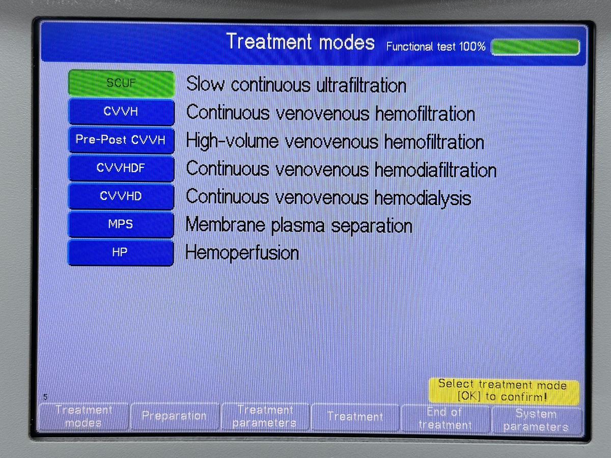 Used Fresenius MultiFiltrate HOURS: 12815:47 YOM: 2019 / HOURS: 13391:37 YOM:2019 