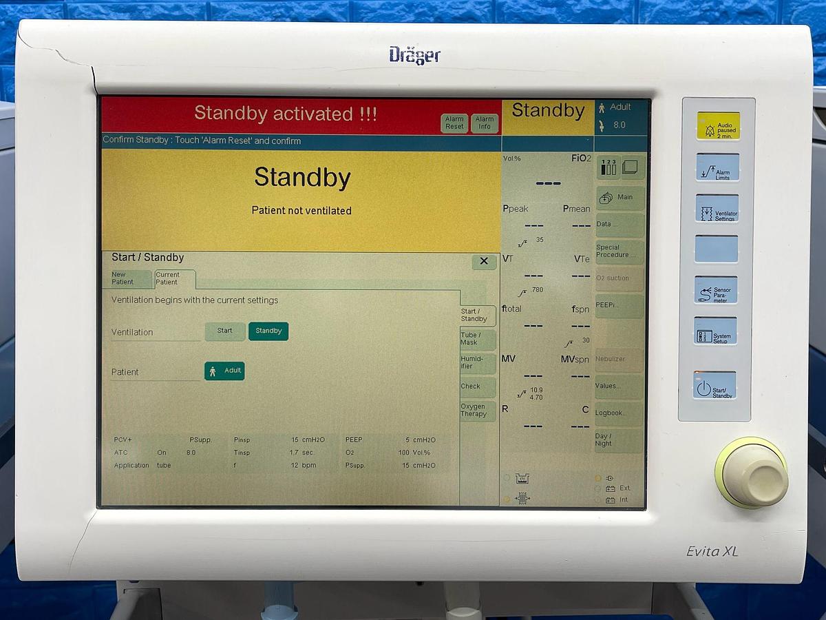 Used 9X Dräger Evita XL Ventilator