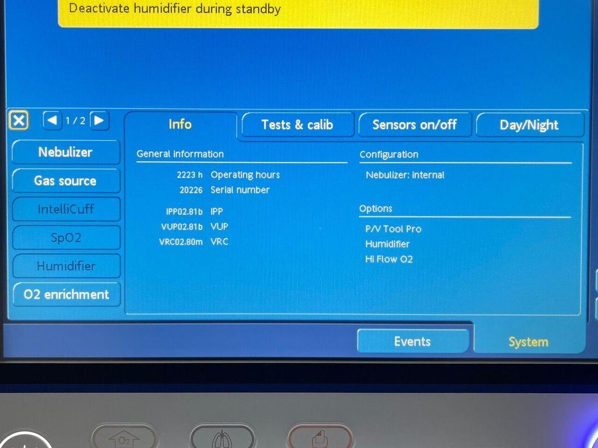 Used HAMILTON G5 Ventilator YOM