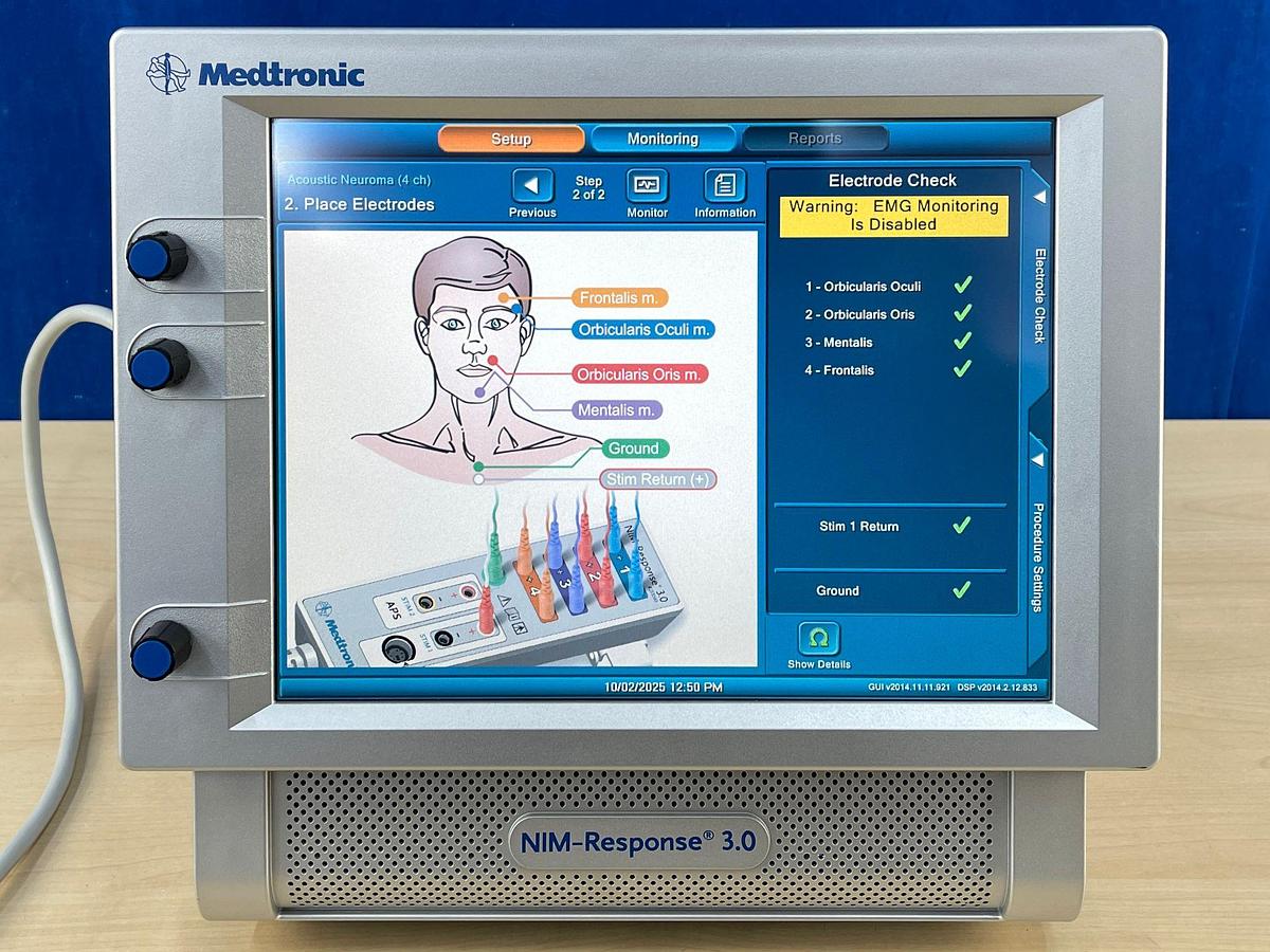 Used Medtronic NIM-Response 3.0 SN: 2NR3-2622 Includ Medtronic NIM-Response 3.0 REF: 8253200 Nim 3.0 Patient Simulator  REF: 8253600 Nim Muting Detector REF: 68L1204