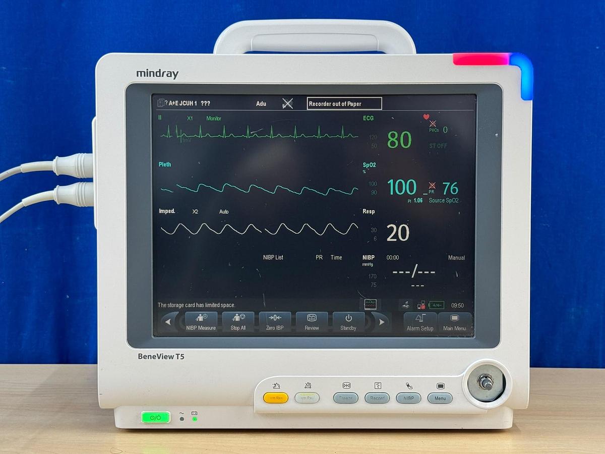 Used Mindray Bene View T5 Patient Monitor Include Mindray Bene View T1 Module